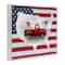 Stupell Industries Farmhouse American Flag Framed Giclee Art